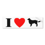 I Love Golden Retrievers Bumper Sticker