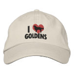 I Love Goldens Embroidered Hats