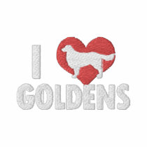 I Love Goldens Women's Embroidered Polo Shirt