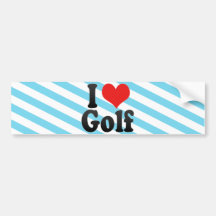 I Love Golf Bumper Stickers