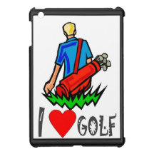 I love golf, carrying clubs iPad mini cover