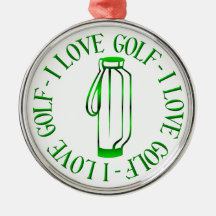 I love golf! christmas ornament