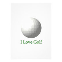 I Love Golf Invitation