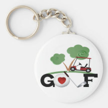 I Love Golf Key Chain
