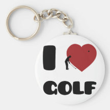 I Love Golf Keychains