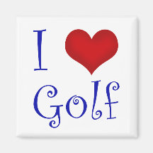 I Love Golf Magnet