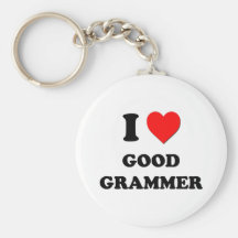I Love Good Grammer Keychains