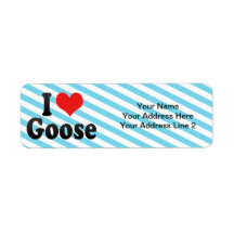 I Love Goose Custom Return Address Label