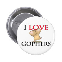 I Love Gophers Button