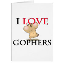 I Love Gophers cards