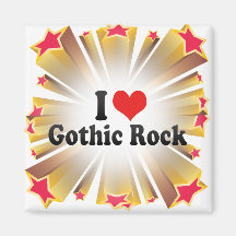 I Love Gothic Rock Fridge Magnets