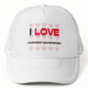 I LOVE GOVERNMENT ADMINISTRATORS hats