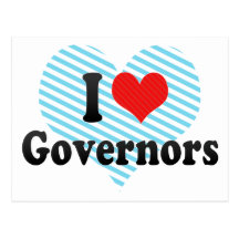 I Love Governors Postcards
