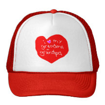 I Love Grandma and Grandpa Mesh Hats