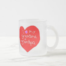 I Love Grandma and Grandpa Mugs