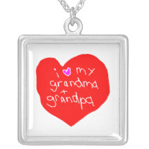 I Love Grandma and Grandpa Custom Jewelry