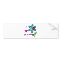 I Love Grandma Bumper Sticker