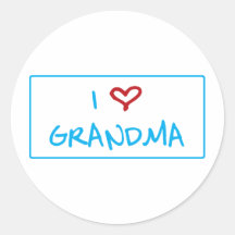 I Love GrandMa Sticker