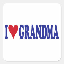 I Love Grandma Stickers