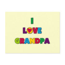 I Love Grandpa T-shirts and Gifts Postcards