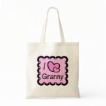 I Love Granny Cute T-Shirte Tote Bag