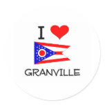 I Love Granville Ohio Stickers