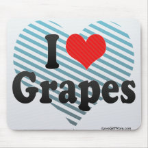 I Love Grapes Mousepad