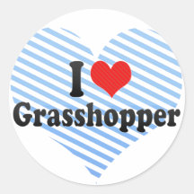 I Love Grasshopper Stickers