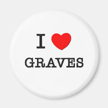 I Love Graves Refrigerator Magnets
