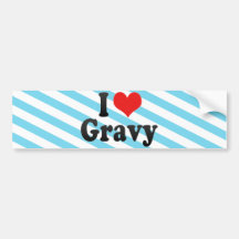 I Love Gravy Bumper Sticker