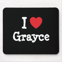 I love Grayce heart T-Shirt Mouse Mat