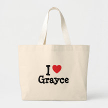 I love Grayce heart T-Shirt Tote Bag