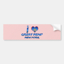 I love Great Bend, New York Bumper Stickers