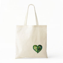 I Love Green Canvas Bags