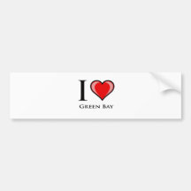 I Love Green Bay Bumper Sticker