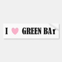 I LOVE GREEN BAY BUMPER STICKER