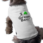 I Love Green Beer St Patricks Day Pet Shirt