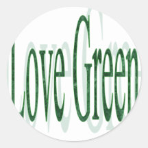 I Love Green Sticker