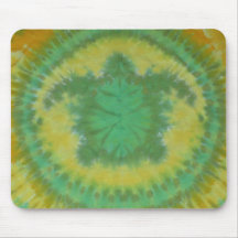 I Love Green Turtles Tie Dye Phat Dyes Mousepad