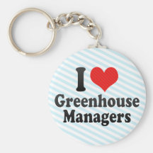 I Love Greenhouse Managers Keychain