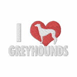 I Love Greyhounds Women's embroidered shirts