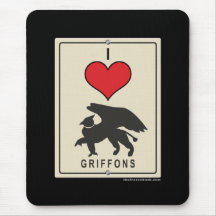 I Love Griffons Mouse Mat
