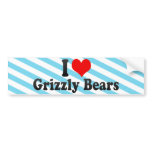 I Love Grizzly Bears Bumper Sticker