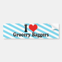 I Love Grocery Baggers Bumper Stickers