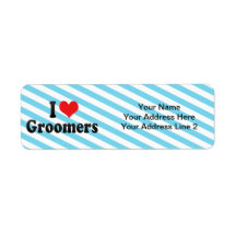 I Love Groomers Custom Return Address Labels