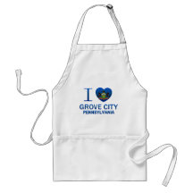 I Love Grove City, PA Apron