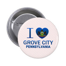 I Love Grove City, PA Button