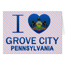 I Love Grove City, PA Greeting Card