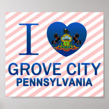 I Love Grove City, PA Print