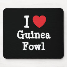 I love Guinea Fowl heart T-Shirt Mouse Mats